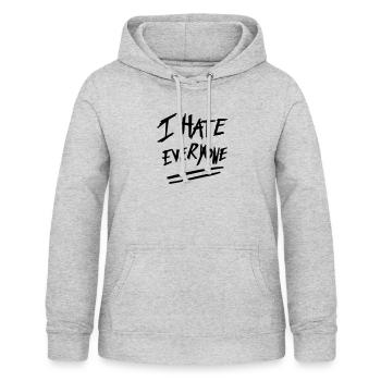 Citations - Sweat à capuche Femme - gris clair chiné - Devant - AI Model Female 172 light (172cm)