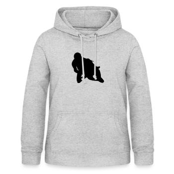 Motorradfahrer - Frauen Hoodie - Hellgrau meliert - Vorne - AI Model Female 172 light (172cm)