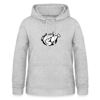 Chicken Chicken T-shirt roast chicken - Women's Hoodie - light heather grey - Front - AI Model Female 172 light (172cm)