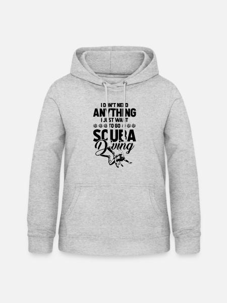Tauchen scuba diving - Frauen Hoodie - Hellgrau meliert