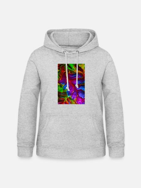 Abstrakte Natur - Frauen Hoodie - Hellgrau meliert