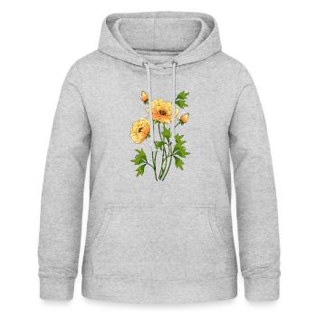 Blumen - Frauen Hoodie - Hellgrau meliert - Vorne - AI Model Female 172 light (172cm)