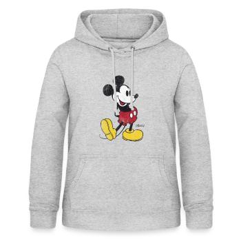 Mickey & Minnie Klassisches Mickey Motiv   - Frauen Hoodie - Hellgrau meliert - Vorne - AI Model Female 172 light (172cm)