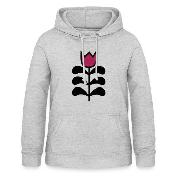 Tulpen - Frauen Hoodie - Hellgrau meliert - Vorne - AI Model Female 172 light (172cm)