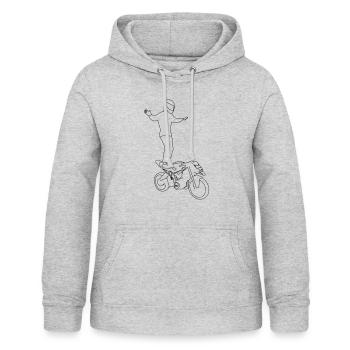 Motor Life - Women's Hoodie - light heather grey - Front - AI Model Female 172 light (172cm)