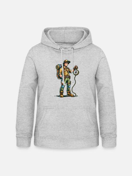 Pfadfinder Abenteuer - Frauen Hoodie - Hellgrau meliert