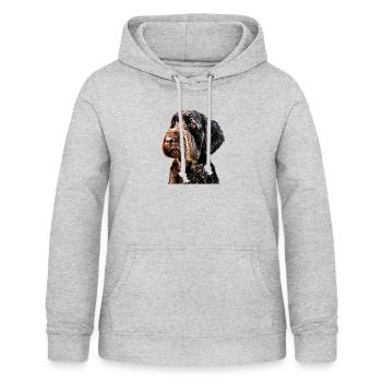 Griffon - Sweat à capuche Femme - gris clair chiné - Devant - AI Model Female 172 light (172cm)