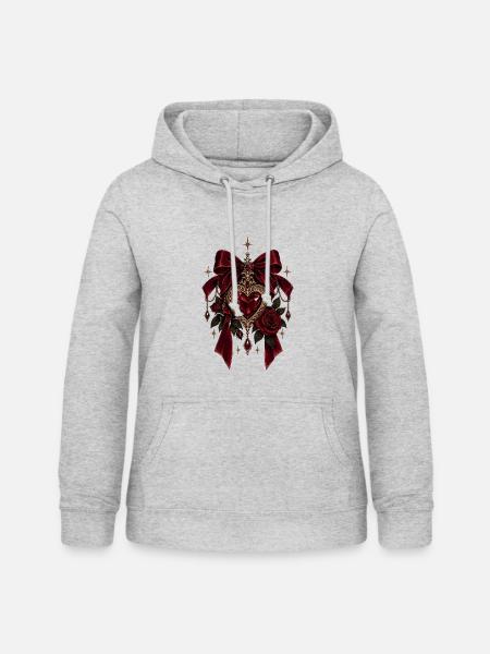 Gothic Heart Dark Romance - Frauen Hoodie - Hellgrau meliert