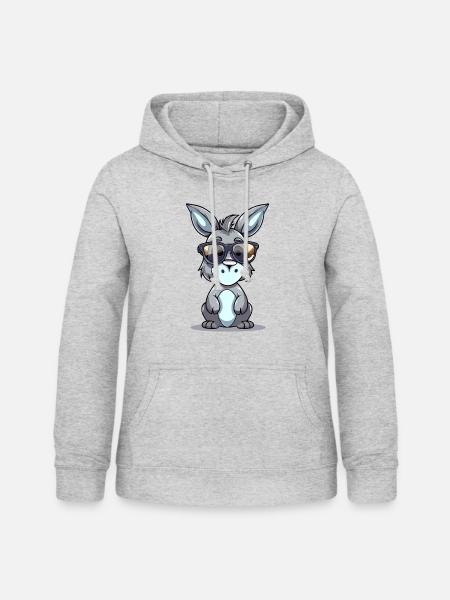 Tom der Esel - Frauen Hoodie - Hellgrau meliert