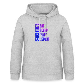 Federball Badminton Squash Herren Badmintonspieler - Frauen Hoodie - Hellgrau meliert - Vorne - AI Model Female 172 light (172cm)
