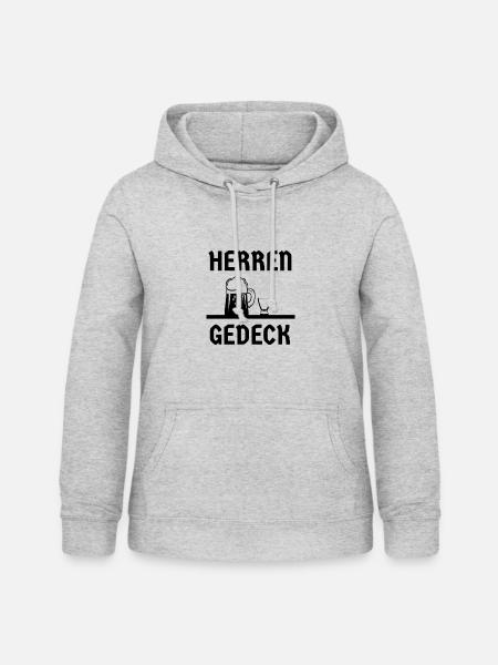Herrengedeck - Frauen Hoodie - Hellgrau meliert