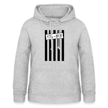 Panzerknacker Streifen prisonnier de l’amour - Sweat à capuche Femme - gris clair chiné - Devant - AI Model Female 172 light (172cm)