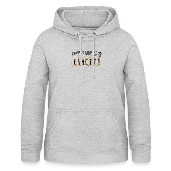 Früher Mehr Lametta Filmzitat Weihnachten Spruch - Frauen Hoodie - Hellgrau meliert - Vorne - AI Model Female 172 light (172cm)