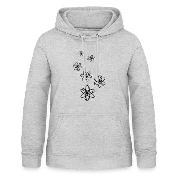 Icône Atom - Sweat à capuche Femme - gris clair chiné - Devant - AI Model Female 172 light (172cm)
