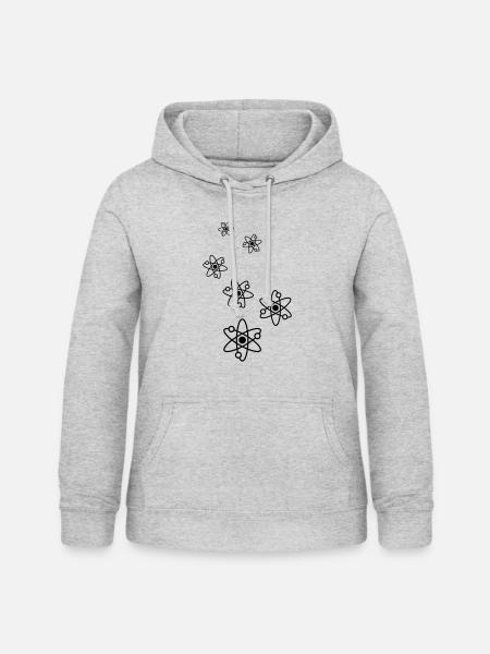 Atom Symbol - Frauen Hoodie - Hellgrau meliert