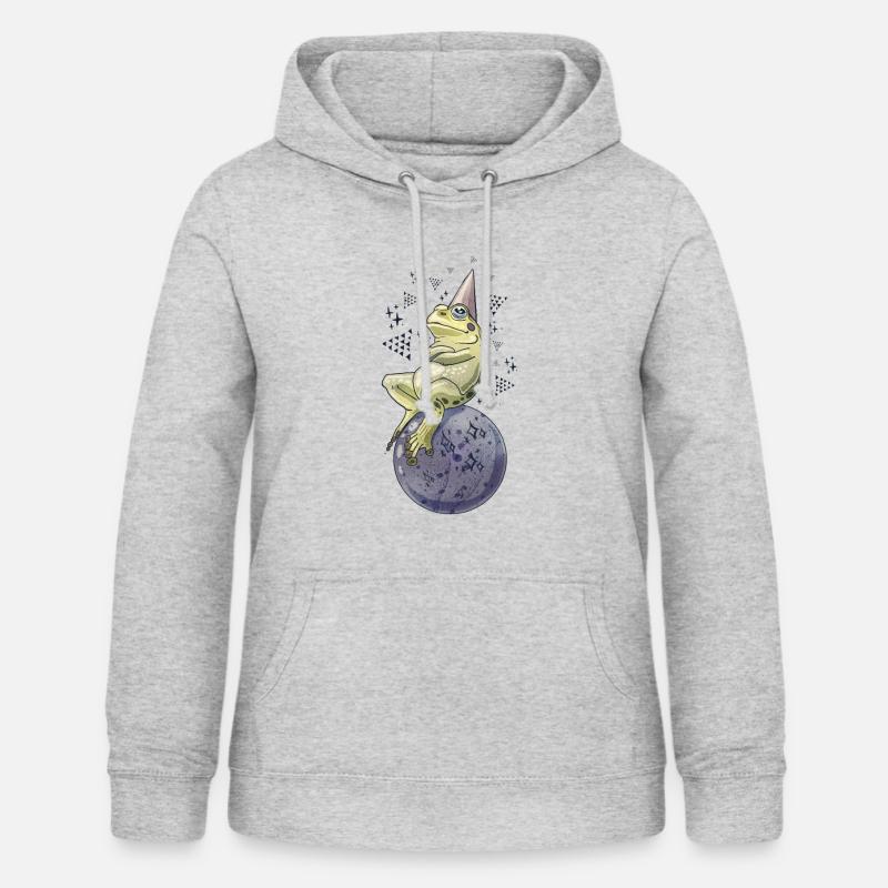 Circuscore_Clownfrosch - Sweat à capuche Femme - gris clair chiné