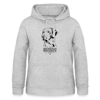 Rhodesian Ridgeback Mom Dog Dog Wilsigns - Women's Hoodie - light heather grey - Front - AI Model Female 172 light (172cm)
