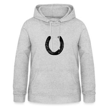 Hufeisen glücksbringer - Frauen Hoodie - Hellgrau meliert - Vorne - AI Model Female 172 light (172cm)