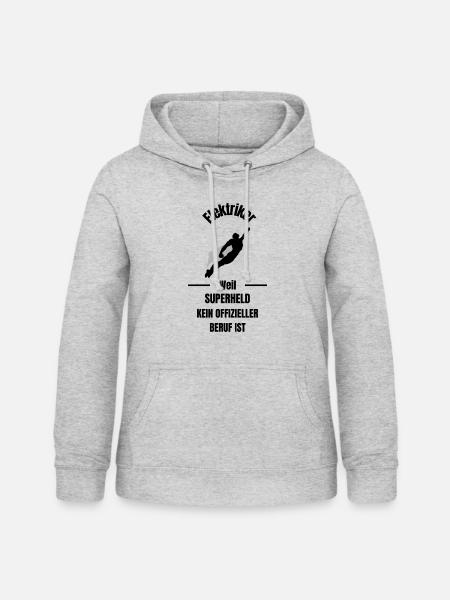 Elektriker - Frauen Hoodie - Hellgrau meliert