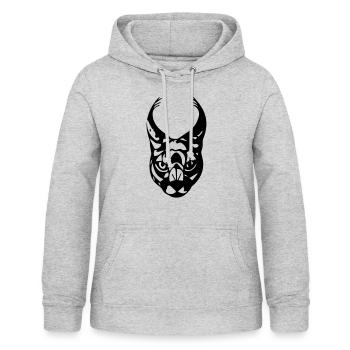 Lynx - Sweat à capuche Femme - gris clair chiné - Devant - AI Model Female 172 light (172cm)