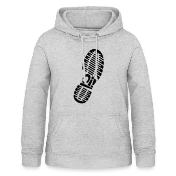 Oi! meine Stiefel! - Frauen Hoodie - Hellgrau meliert - Vorne - AI Model Female 172 light (172cm)