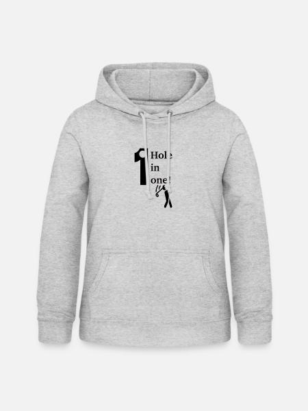 Hole in one! - Frauen Hoodie - Hellgrau meliert