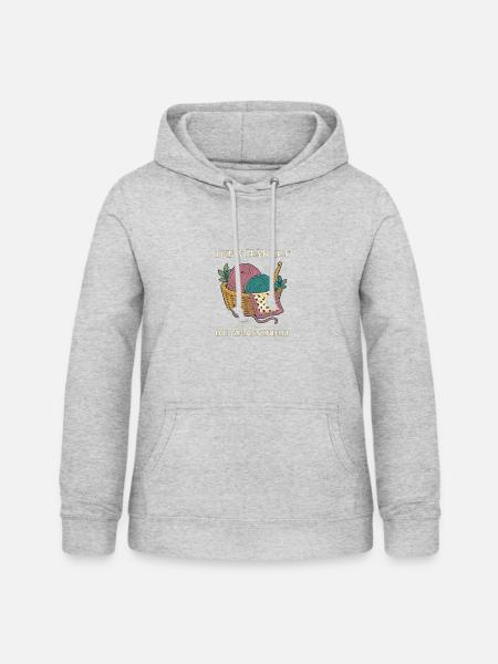 Häkeln Hier Häkelt Die Gelassenheit - Frauen Hoodie - Hellgrau meliert