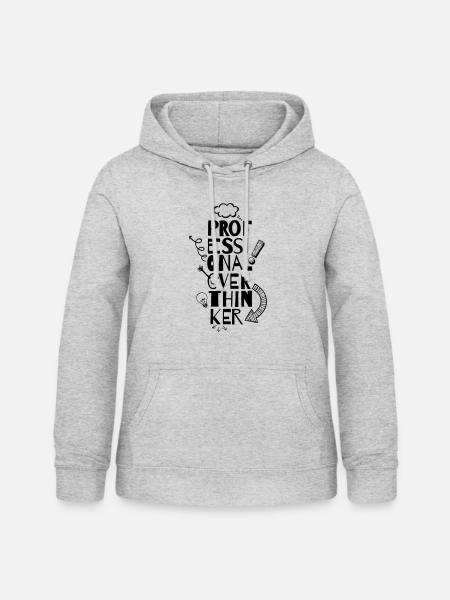 Professional Overthinker - Frauen Hoodie - Hellgrau meliert