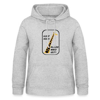 Kopf hoch - Frauen Hoodie - Hellgrau meliert - Vorne - AI Model Female 172 light (172cm)