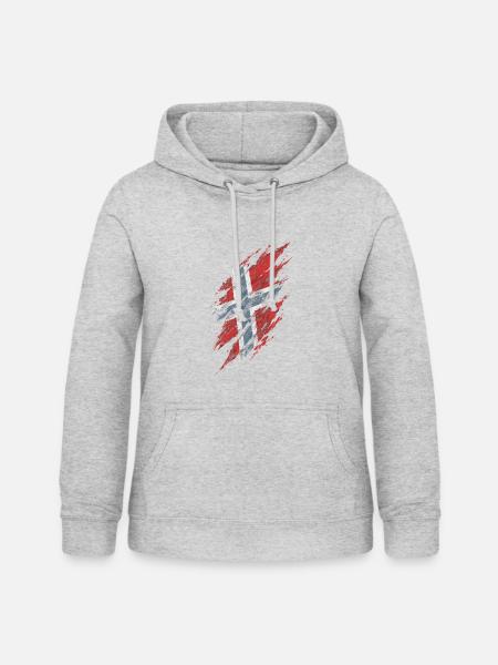 Norwegen Norweger - Frauen Hoodie - Hellgrau meliert