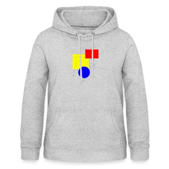 Abstrakte 1 Formen - Frauen Hoodie - Hellgrau meliert - Vorne - AI Model Female 172 light (172cm)