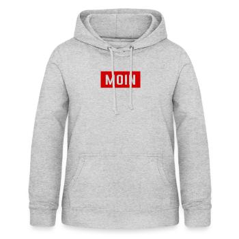 Moin - Frauen Hoodie - Hellgrau meliert - Vorne - AI Model Female 172 light (172cm)