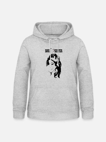 Soul Sister - Frauen Hoodie - Hellgrau meliert