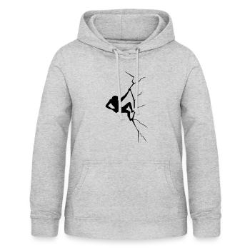 crack climbing - Women's Hoodie - light heather grey - Front - AI Model Female 172 light (172cm)