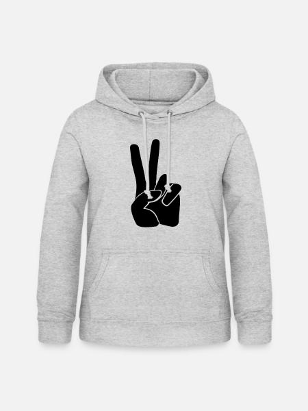 Victory! - Frauen Hoodie - Hellgrau meliert