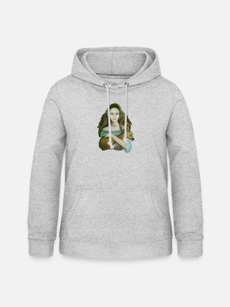 Elf in Kitz - Frauen Hoodie - Hellgrau meliert