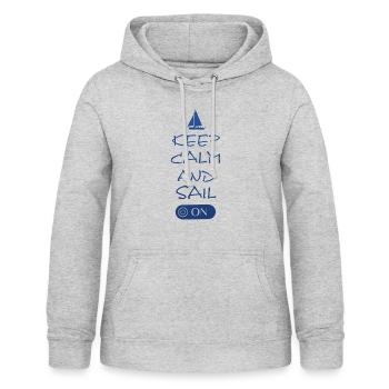 Spruch für Segler, Sailing, Boat - Frauen Hoodie - Hellgrau meliert - Vorne - AI Model Female 172 light (172cm)