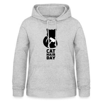 cat hair 00 - Frauen Hoodie - Hellgrau meliert - Vorne - AI Model Female 172 light (172cm)
