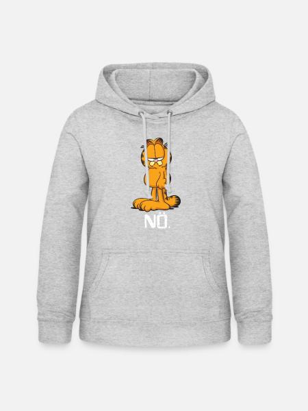 Garfield Nö - Frauen Hoodie - Hellgrau meliert