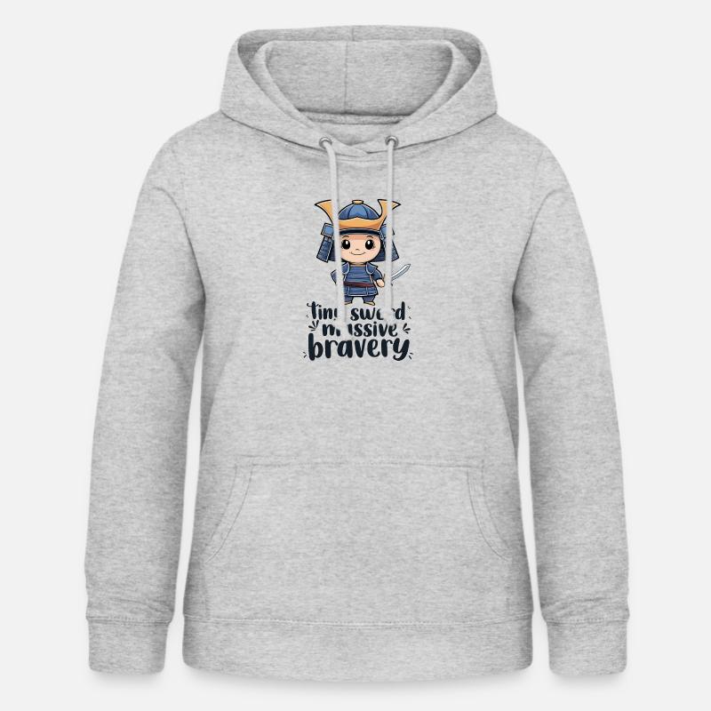Chibi Samurai - Women's Hoodie - light heather grey