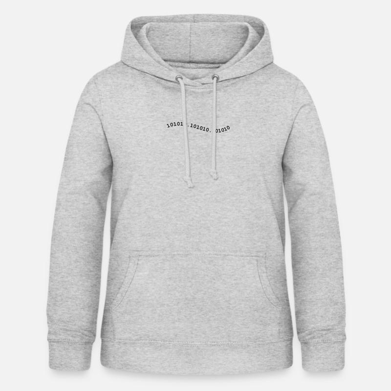 Binaire *** Vague / Code binaire 101010 (1c) - Sweat à capuche Femme - gris clair chiné