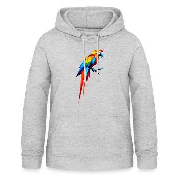 Geometrischer Ara - Frauen Hoodie - Hellgrau meliert - Vorne - AI Model Female 172 light (172cm)