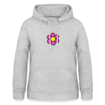 Blume - Frauen Hoodie - Hellgrau meliert - Vorne - AI Model Female 172 light (172cm)
