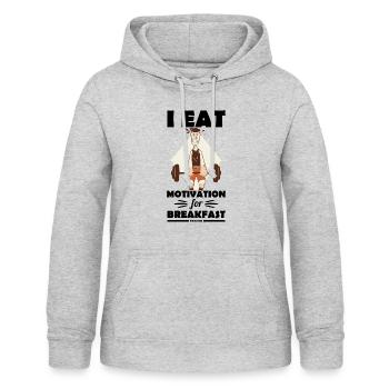 Motivation motiver les carrières Cadeau positif - Sweat à capuche Femme - gris clair chiné - Devant - AI Model Female 172 light (172cm)