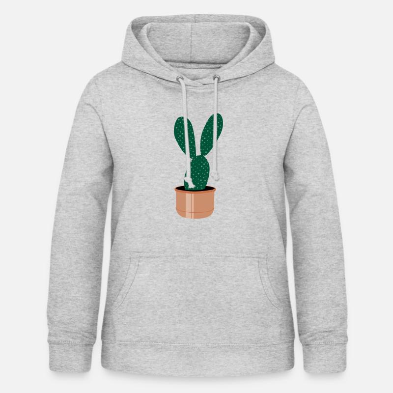 cactus - Sweat à capuche Femme - gris clair chiné