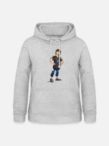 Die Wilden Kerle Leon Pose - Frauen Hoodie - Hellgrau meliert