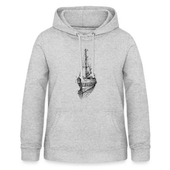 Cutter sw - Sweat à capuche Femme - gris clair chiné - Devant - AI Model Female 172 light (172cm)