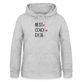 Entraîneur - Sweat à capuche Femme - gris clair chiné - Devant - AI Model Female 172 light (172cm)