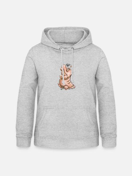 Beleidigte Leberwurst - Frauen Hoodie - Hellgrau meliert