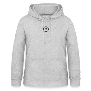 Triste visage merch - Sweat à capuche Femme - gris clair chiné - Devant - AI Model Female 172 light (172cm)